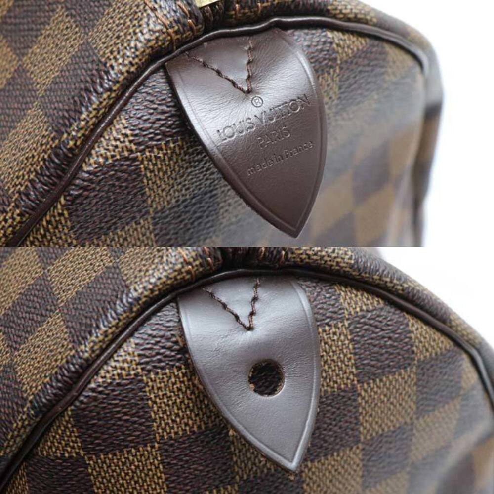 LOUIS VUITTON Authentic Brown Damier Speedy 35 Boston Bag - Picture 8 of 10